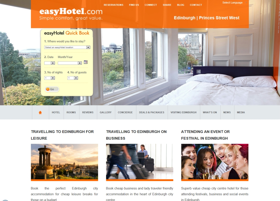 EasyHotel 125A Princes St Edinburgh EH2 4AD